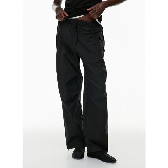 NWT Group Babaton Aritzia Emerson Pants Women's Parachute Black 6 - Picture 3 of 11